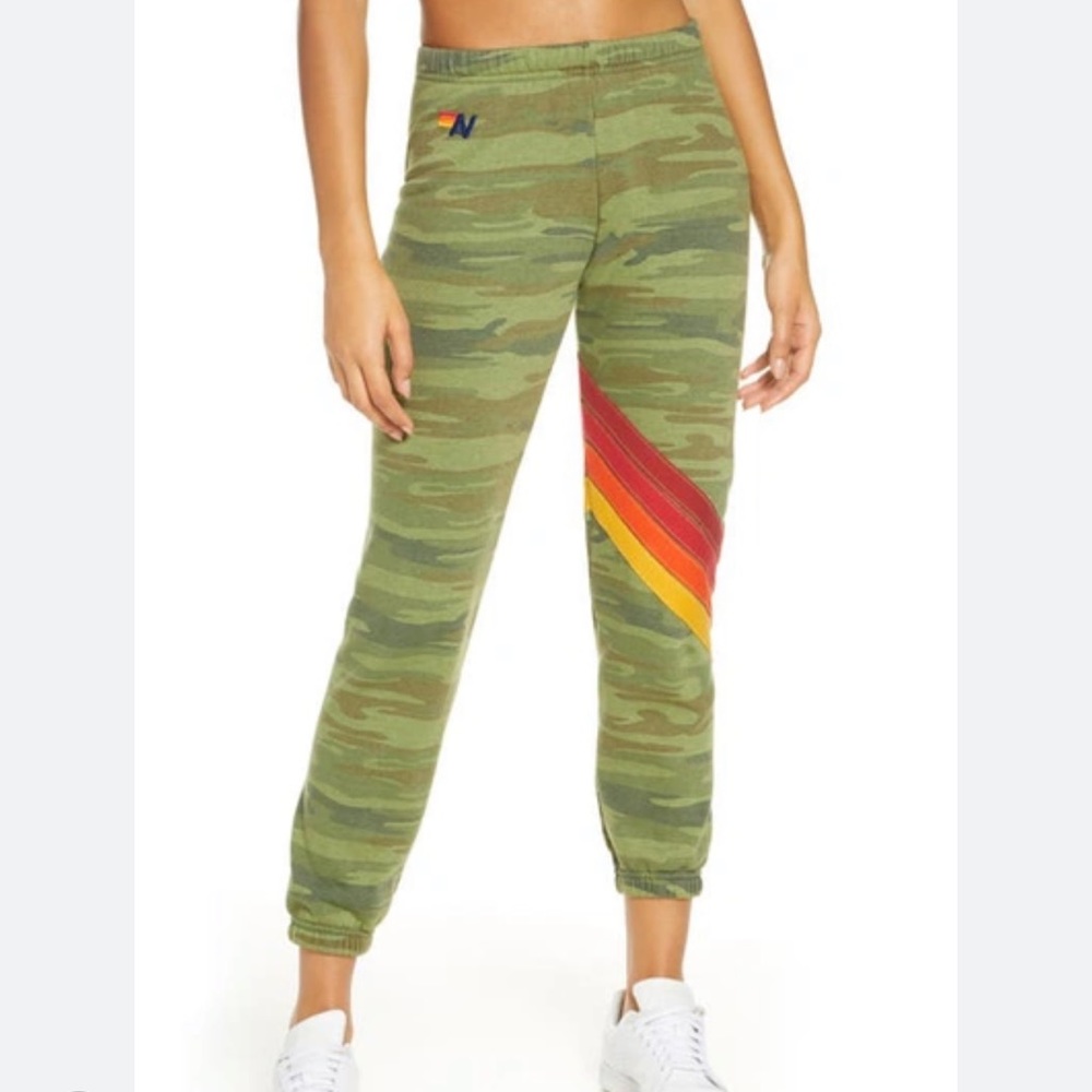 Aviator Nation Camo Chevron Stripe Sweatpants